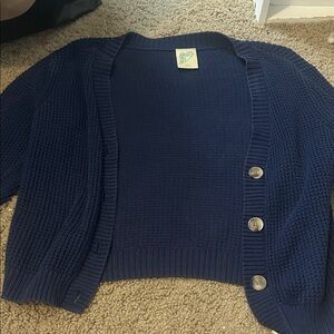 American Eagle Outfitters Dark Blue Cardigan